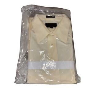 Alexander Julian Colours Mens Cream Button Down Dress Shirt 2X 18 18.5 34/35